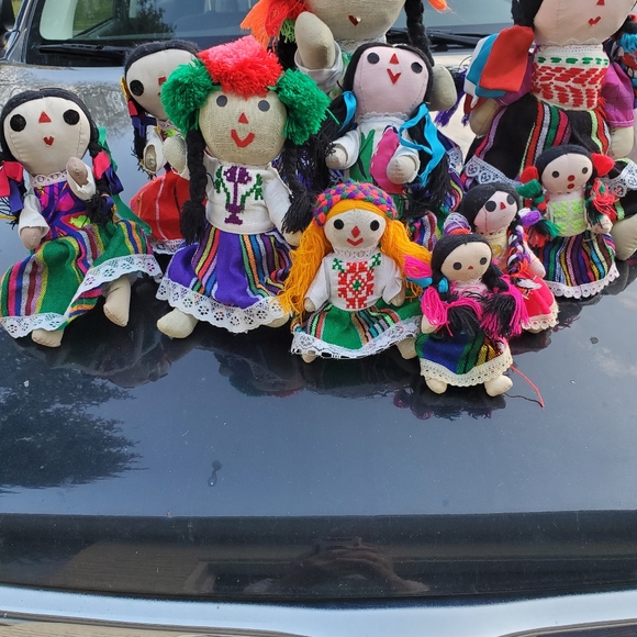 LeLe"  INC Mexican Handmade Traditional Rag Dolls A complete set large and smal - Picture 6 of 6